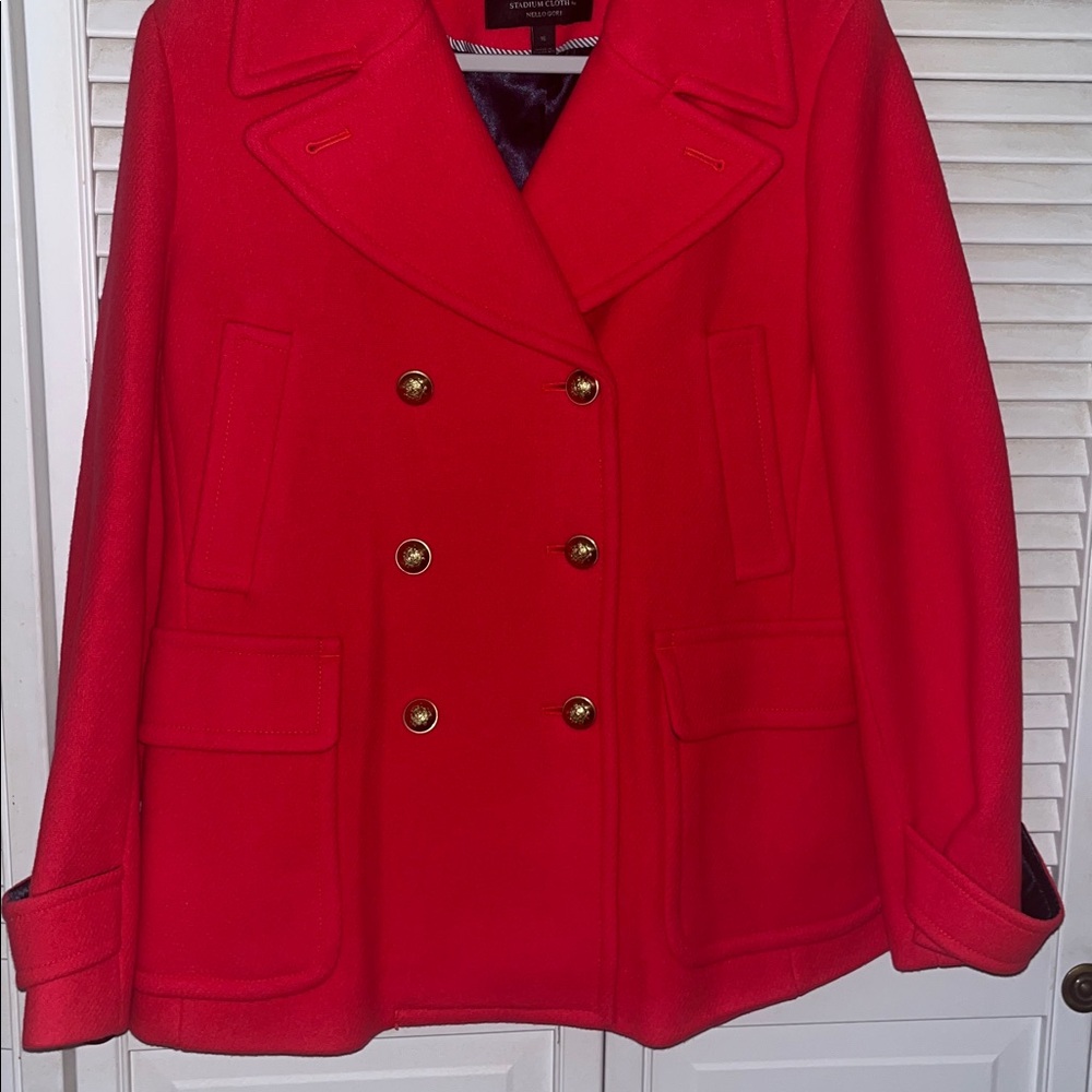 J.Crew Stadium Cloth Majesty Wool Peacoat - Picture 4 of 10